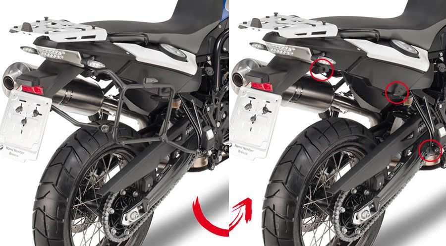 BMW F650GS (08-12), F700GS & F800GS (08-18) Seitenkofferhalterung-Rapid