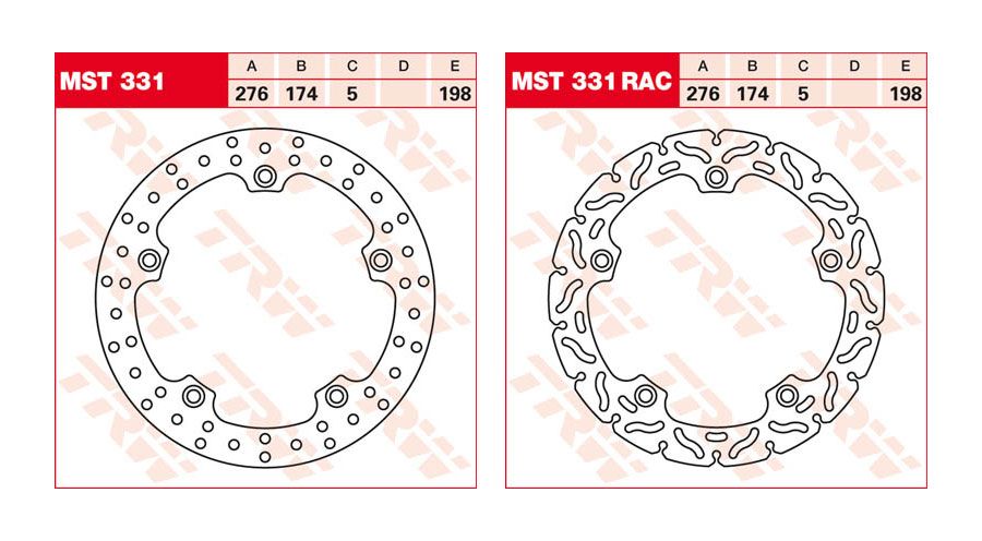 BMW R850R, R1100R, R1150R & Rockster Bremsscheibe hinten