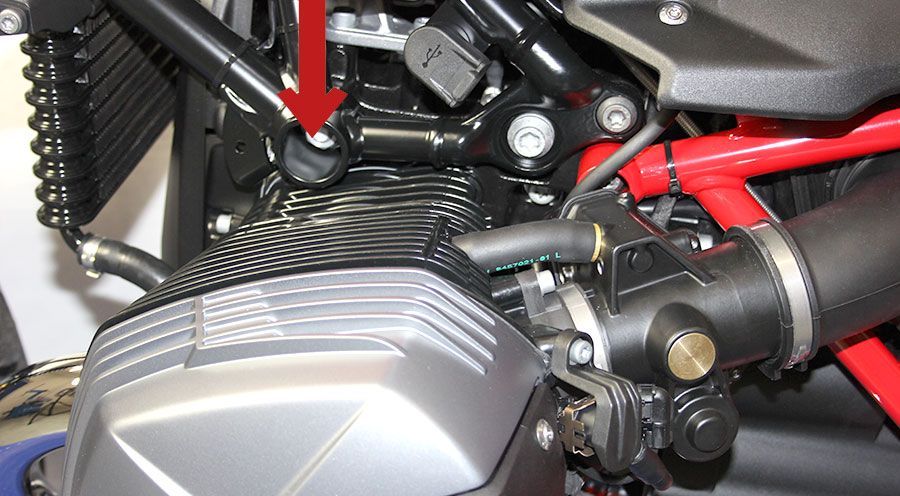 BMW R nine T Rahmenabdeckkappen-Motorbefestigung