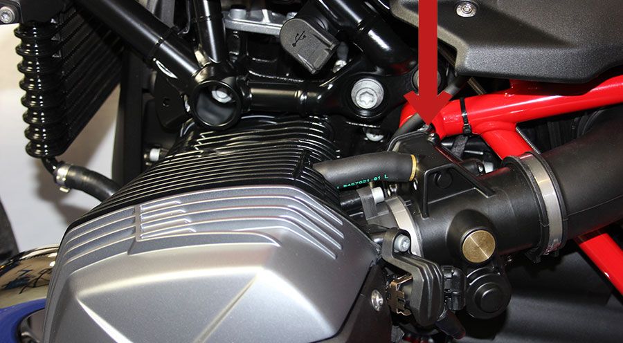 BMW R nine T Rahmenabdeckkappen über der Drosselklappe