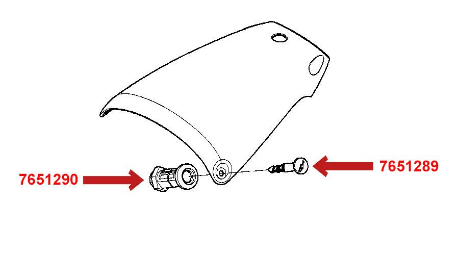 BMW R1100S Verschluss Sitzbankabdeckung