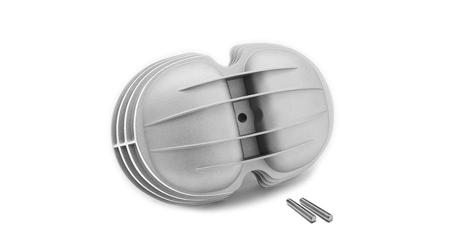 BMW R 100 Modelle Ventildeckel Klassische Optik mit polierten Kanten, 4 Rippen