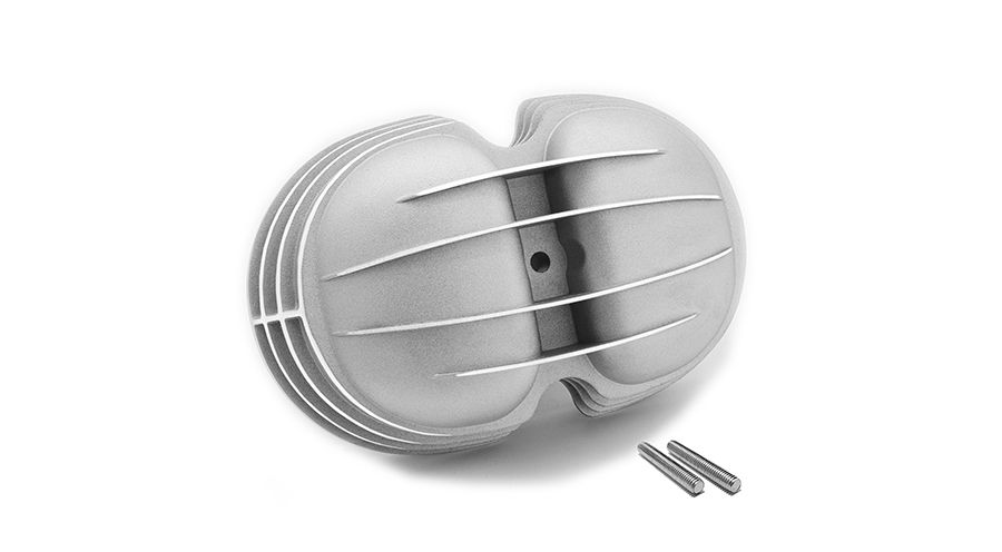 BMW R 100 Modelle Ventildeckel Klassische Optik mit polierten Rippen und Kanten, 4 Rippen