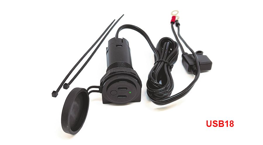 BMW K1200GT (2006-2008) USB Twin Bordsteckdose (USB-C)