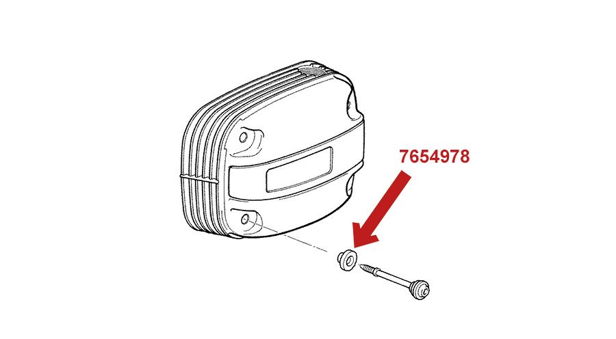 BMW R nine T Gummibuchse für Ventildeckelschraube