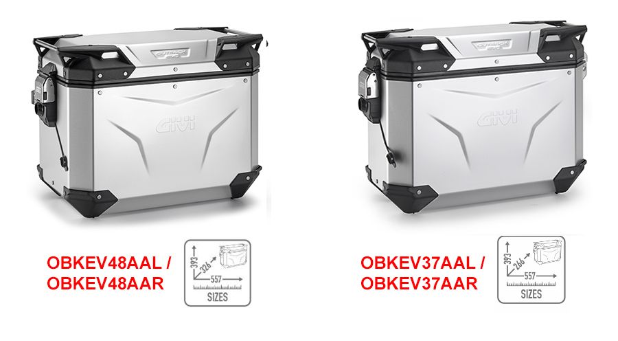 BMW R1300GS & Adventure GIVI Trekker Outback EVO Smart Koffer eloxiert
