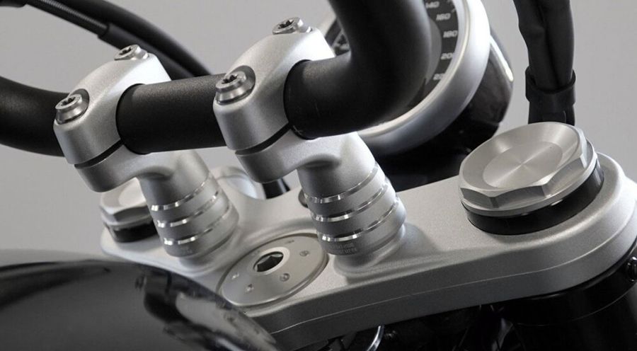 BMW R12nineT, R12, R12S & R12G/S Lenkererhöhung silber