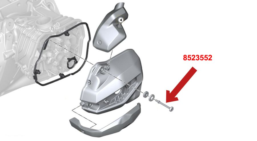 BMW R1300RS Ventildeckelschraube mit Buchse