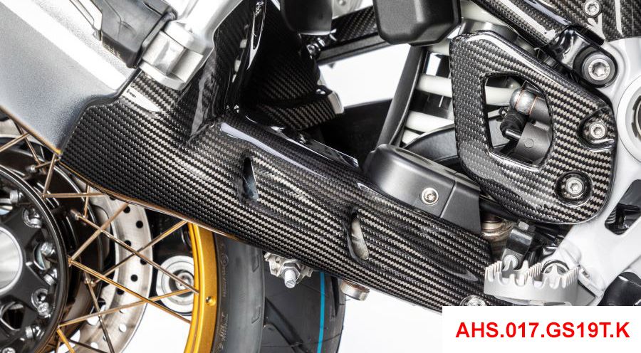 BMW R 1250 GS & R 1250 GS Adventure Carbon Hitzeschutz Auspuff - unten