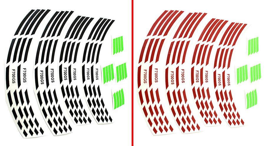 BMW F650GS (08-12), F700GS & F800GS (08-18) Felgenrandaufkleber F700GS