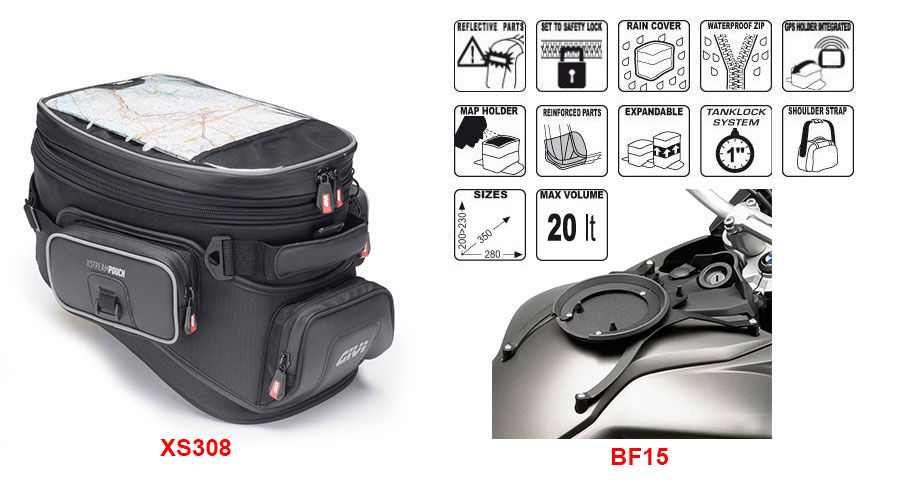 BMW F650GS (08-12), F700GS & F800GS (08-18) Tankrucksack XS308