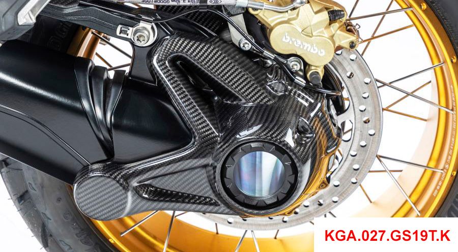 BMW R 1250 R Carbon Kardangehäuseabdeckung (Montage ohne Spritzschutz hinten)