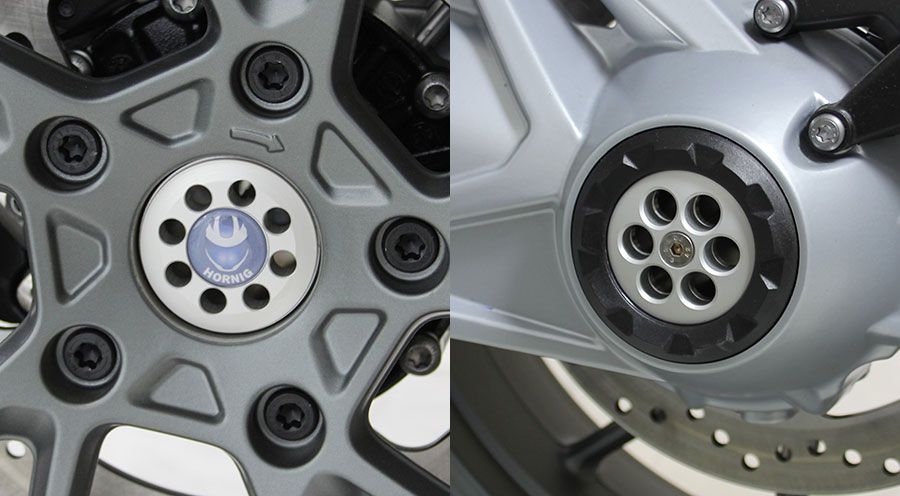 BMW R 1250 RT Radachsabdeckung m. Emblem