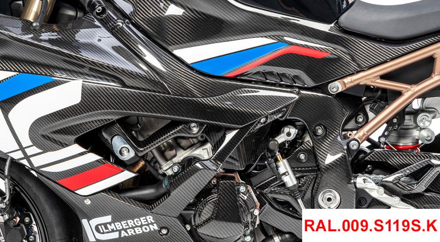 BMW S1000RR (2019- ) Carbon Rahmenschützer (große Version)