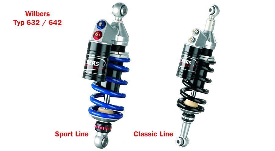 BMW R nine T Wilbers Federbein typ 642 hinten
