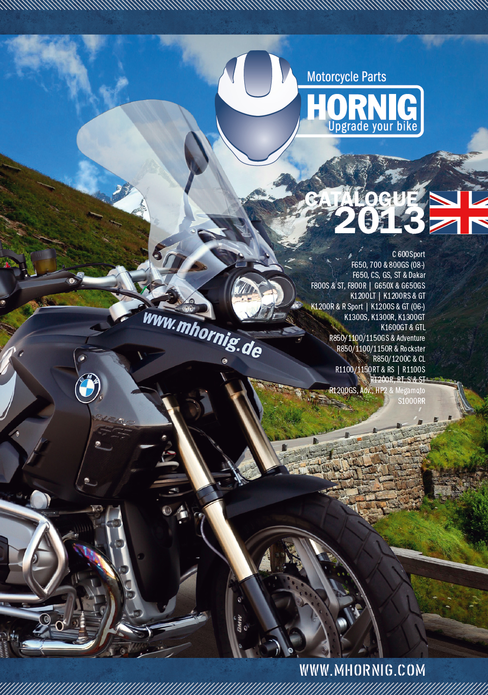 BMW Motorradzubehör Katalog 2013 von Hornig jetzt downloaden oder